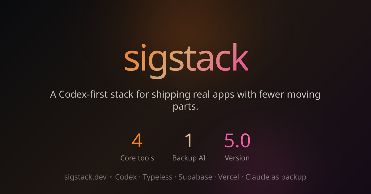 sigstack — Claude Code Stack for AI-Powered Development